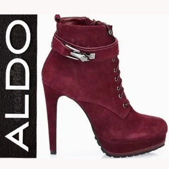 💥CHIC & SEXY💥 ALDO Onaulian Ankle Strap with Lace Up Booties
